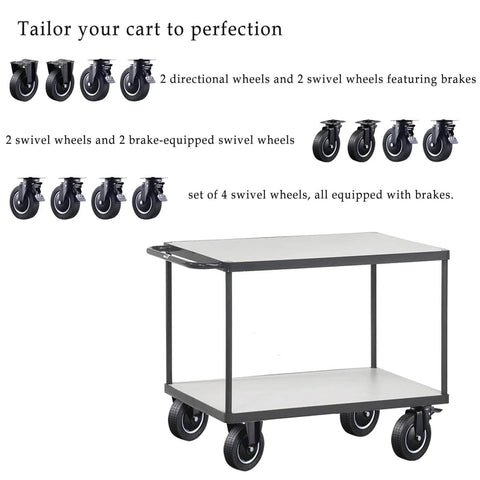 ✝️ 8" industrial caster wheels set of 4 durable heavy duty all 4 swivel locking casters with 3200 lbs load capacity on cart