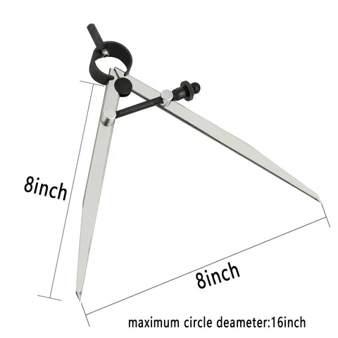 8 Inch Adjustable Leather Compass And 8 Inch Steel Ruler Drafting Set For Leather Work Woodworking And Metalworking Carbon Steel Divider