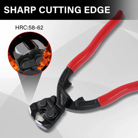 High Leverage 8 Inch Nail Puller Pliers Tool With Anti Slip Grip For Nail Removal In Tight Spaces CRV Steel End Cutting Pliers