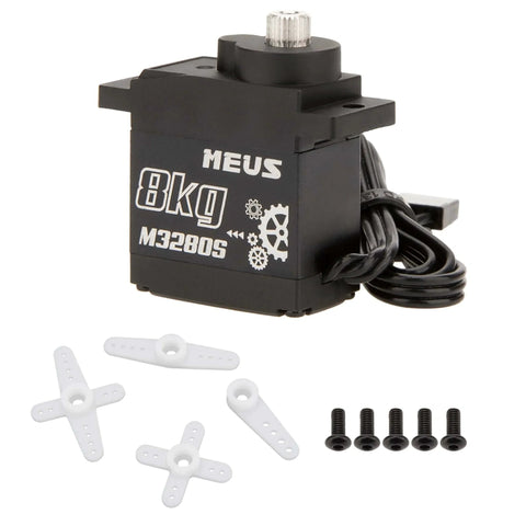 8KG Digital RC Micro Servo for Axial SCX24 Traxxas TRX4M Redcat Ascent-18 with metal gears and included horns
