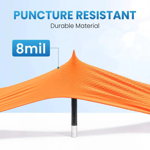 8 Mil Nitrile Disposable Gloves Heavy Duty Mechanic Large 100 Count Powder Free showing puncture-resistant material