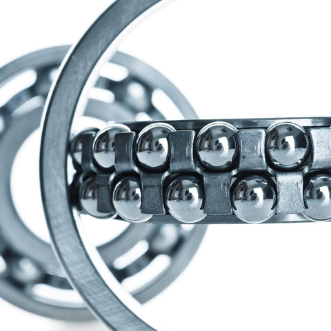 Close-up of 8mm Bearing Balls 304 Stainless Steel G100 Precision Balls 25pcs in a bearing mechanism, highlighting corrosion resistance