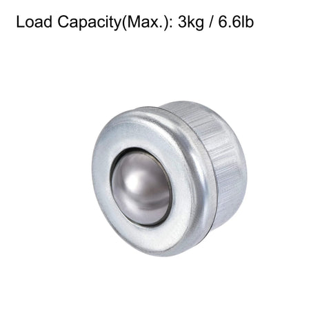 Close-up view of 8 Mm Ball Transfer Bearing Unit Pack Of 6 With 360 Degree Rotation Drop In Mount DIY Ready For Transmission Systems.