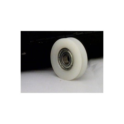 8mm Bore Bearing - 28mm Round Nylon Pulley U-Groove Track Roller Bearing 8x28x8mm