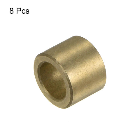 8mm Bore Sleeve Bearings 12mm OD 10mm Length Self Lubricating Sintered Bronze Bushings 8 Pack close-up view