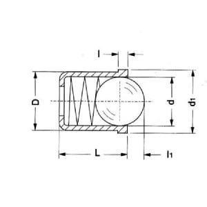 8mm Diameter x 9mm Long Stainless Steel Spring Ball Plunger - VXB Ball Bearings
