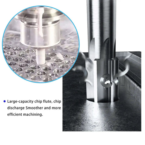8mm Chucking Reamer H7 HSS M35 Cobalt Lathe Tool With 6 Straight Flutes cutting through metal surface