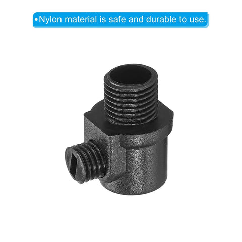 8mm Flex Cord Grip 20 Pack Nylon Cable Stop Gland Connector With Strain Screws for DIY light fitting repair, black, close-up view