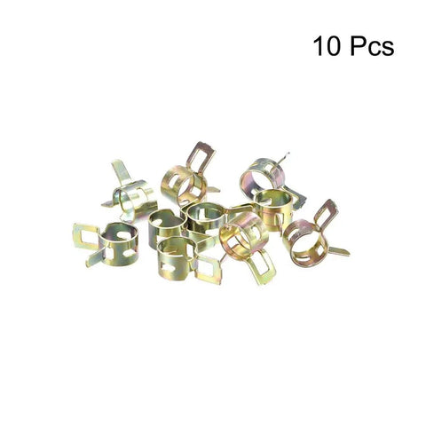10 pack of 8mm Inner Diameter Heavy Duty Spring Band Type Hose Clamps Set For Fuel Air Silicone Vacuum Lines And Water Pipes Diy