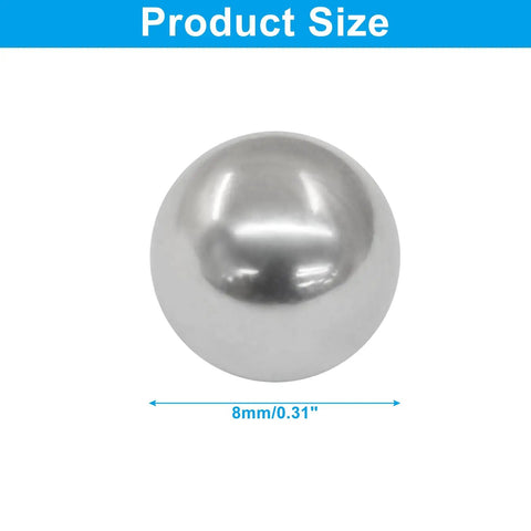Premium 50 Pack 8mm Stainless Steel Bearing Balls 304 Grade 0.31 Inch Size G200 Precision Balls 28HRC High Quality Corrosion And Wear Resistant Bearings