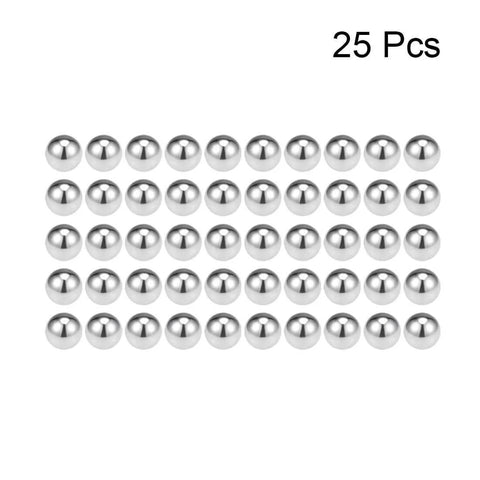 25-piece pack of 8mm Bearing Balls 304 Stainless Steel G100 Precision Balls arranged in rows.