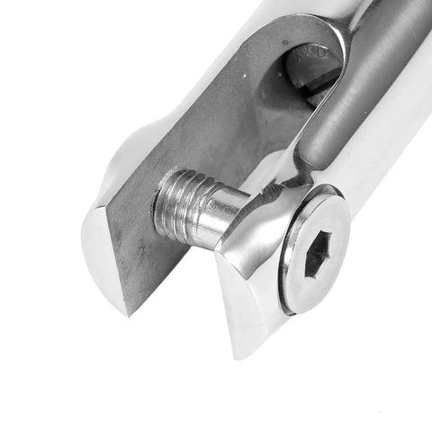 Stainless steel 8mm swivel anchor rotating connector for 6-8mm chain; marine-grade ship hardware.