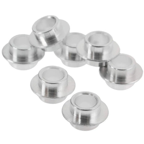 8-Pack Inline Skate Bearing Spacers For 8mm Axles Aluminum Wheel Center Spacers, durable replacement bushings for smooth rolling.
