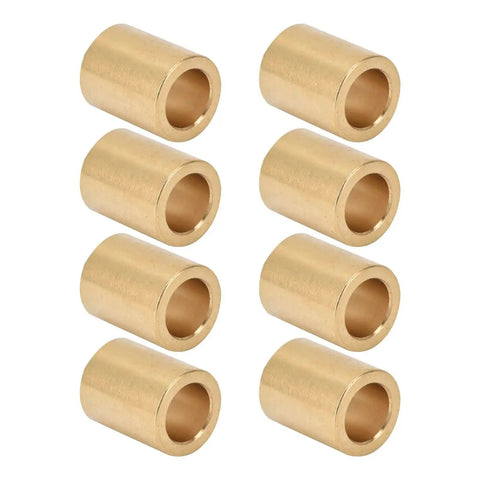 8 Pieces Self Lubricating Brass Bearing Sleeve Set With 8mm Bore 12mm Outer Diameter 15mm Length For Smooth High Speed Sliding