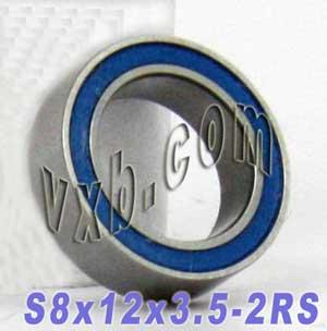 8x12 Sealed Bearing 8x12x3.5 Stainless Steel Miniature - VXB Ball Bearings