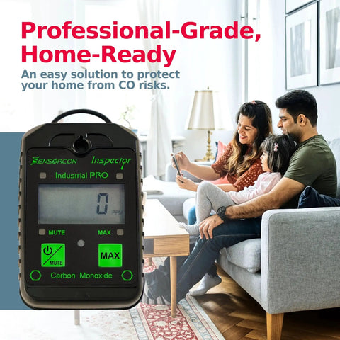 Industrial Grade Portable Carbon Monoxide Detector With Fast Response And Intrinsically Safe Design in a home setting
