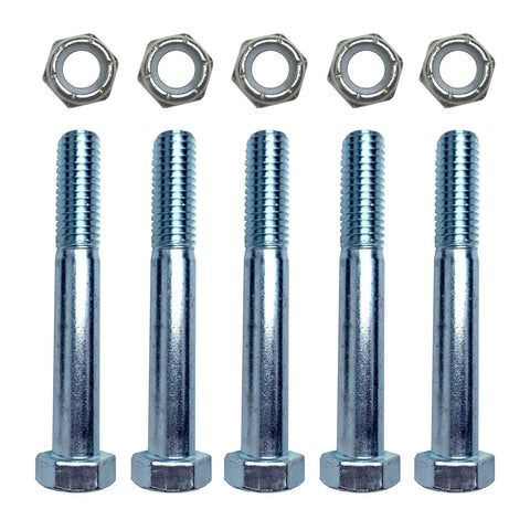 Five extra shear bolts for Shear Bolt Gearbox Beefed Up 35 to 45HP Rotary Replacement Kit with nuts displayed.