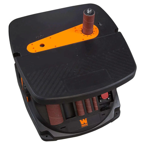 Powerful Heavy Duty Oscillating Belt And Spindle Sander With Four By Twenty Four Inch Belt And Drums From One Half To Two Inches
