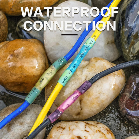 Heat shrink butt connectors for marine and automotive wiring, waterproof crimps, 80-piece set