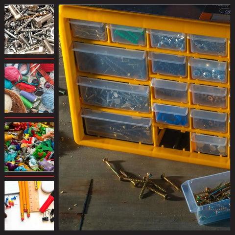 30 Drawer Plastic Small Parts Organizer Yellow Desktop Or Wall Storage For Hardware, Crafts, Garage Or Classroom Keep It Neat With Stackable Drawers And Clear Compartments