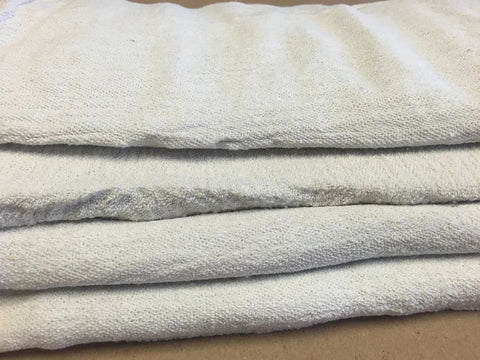 2500-Pack White Cotton Shop Towels 14x14 Grade B Rags For Auto Maintenance And Shop Cleanup, stacked view