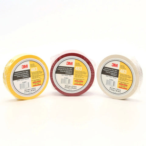 Conformable polyethylene tape yellow 1 in x 36 yd 5.0 mil single roll rubber adhesive for sealing color coding moisture-proof