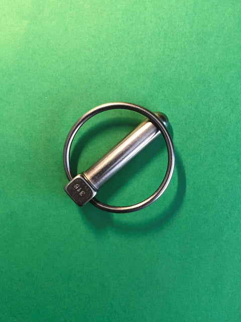 Two Pack Marine Grade Stainless Steel 316 Linch Pin Ring Catch 10.6 Millimeter with green background