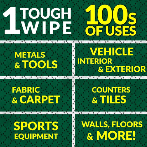 Heavy-Duty Cleaning Towels and Degreasing Wipes 75 Count Pack of 2 versatile uses on metals, vehicles, fabric, counters, and more