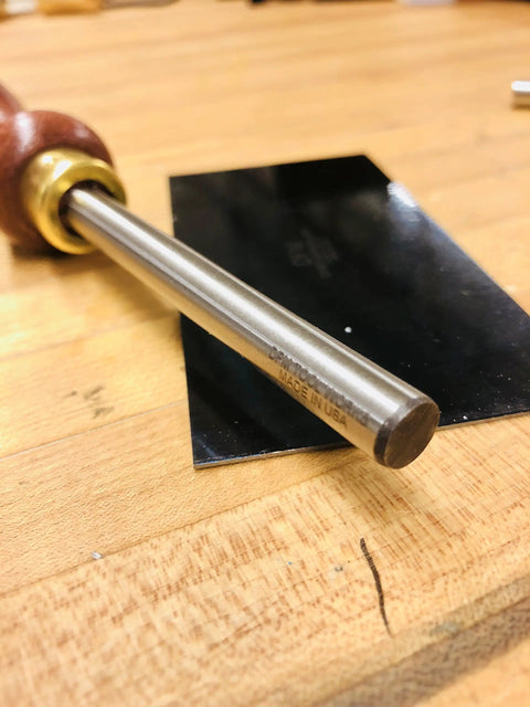 Pro Grade Cabinet Scraper Burnisher Tool With Hard Maple Handle And Super Hard High Speed Steel Rod For Card Scraper Burnishing And Woodworking Projects Made In USA