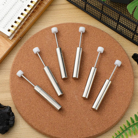 Soft Close Damper For Trash Can Lids, 6 Pack Hydraulic Lid Piston With Quiet Close Buffer, Replacement Lid Hinge, Nickel Plated Iron