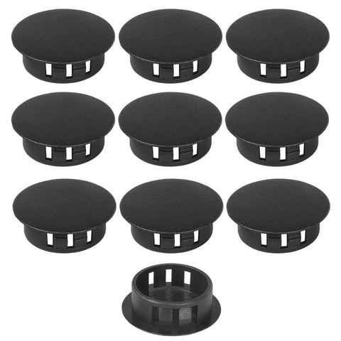 10 Pcs 28mm Plastic Hole Plugs Snap In Locking Hole Covers End Caps For Furniture Fencing Posts And Pipes Durable Nylon Black
