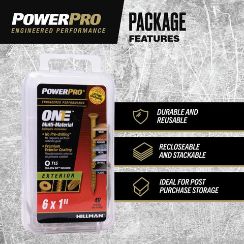 Premium One Multi Material Flat Head Screws For Wood Metal Concrete Drywall And Plastic Epoxy Coated Steel Size Six By One Inch Pack Of Forty Bronze Finish No Pre Drilling Required Go To All Purpose Fasteners package