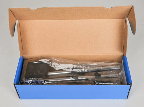 Reliable Magnetic Base Dial Indicator Holder For Milling Machines And Lathes in open box, base, and dial holder visible.