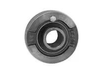 Front view of UCLC213-40 2-1/2 in set-screw round cartridge bearing single unit, sealed with cast iron LC213 housing and wide inner ring.