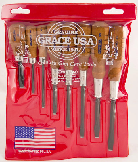 Pro Grade Gun Care Screwdriver Set For Gunsmithing And Woodworking, Precision Hollow Ground Square Blade Bits Kit Grace USA