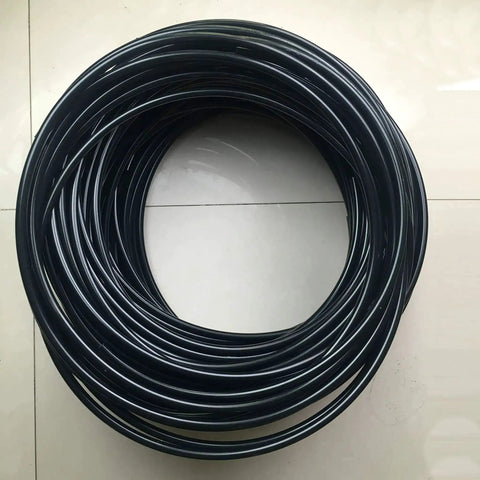 Coiled Durable Nylon Hose 1/4 Inch ID And 5/16 Inch OD, 10 Feet Black Vacuum Tube For Air Brake Systems And Fluid Transfer