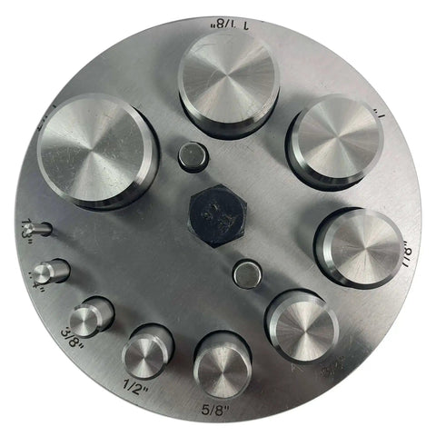 Pro Grade Extra Large Circular Disc Cutter Set With 10 Swivel Handle Disc Punches From 2 mm To 31 mm For Jewelry Making And Metal Craft