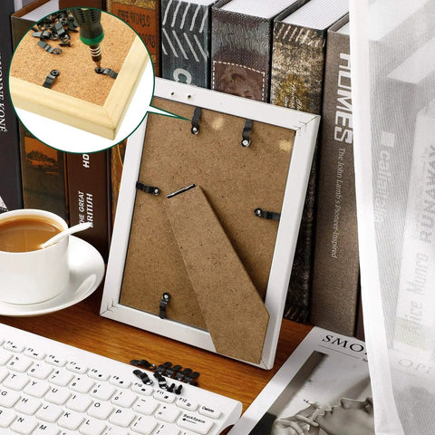 Metal Picture Frame Turn Button Fasteners With Screws Set for Hanging Photos Drawings and Posters, 100 Piece Frame Hardware