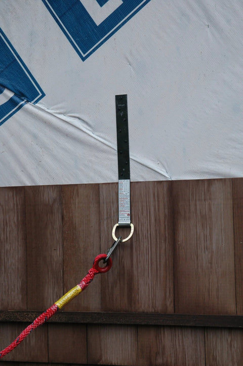 Installed Stainless Steel Roof Anchor Kit For Fall Protection With Dacromet D Rings, 20 Gauge, on sheeted roof.