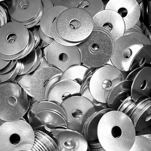 Fender washers, 1/4 in hole, 1-1/4 in OD, 304 stainless steel, 50-pack