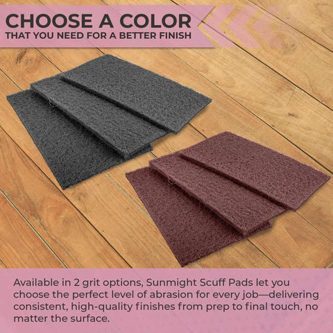 Maroon 6 By 9 Inch Scuff Pads For Paint Prep Aluminum Oxide Surface Prep Cloths With Abrasive Hand Pads
