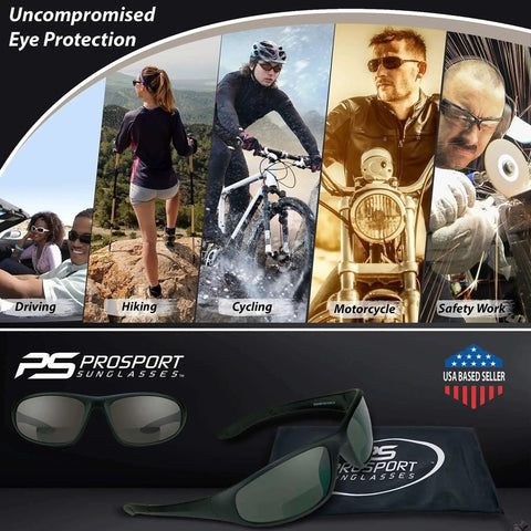 Safety Sunglasses For Men And Women, Work Day Ready Dark Smoke Lenses In Black Frame, Non Prescription Eyewear For Outdoor Jobsites