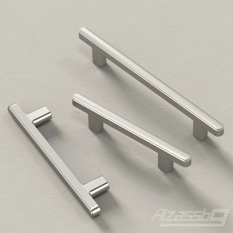 10 Pack Brushed Satin Nickel Cabinet Pulls Bar Style 5 Inch 128mm Hole Centers Modern Kitchen Cabinet Handles