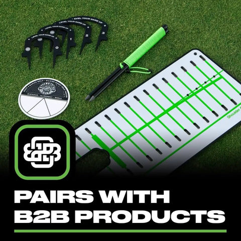 Pro Grade Triple Bead Golf Putting Alignment String Line Neon Green Visual Guide Putter Alignment Tool shown with accessories