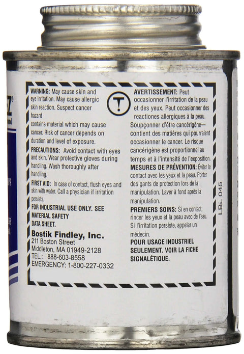 Back label of Blue Moly Anti Seize Compound For Extreme Temperatures From Minus 150 Degree F To 1500 Degree F 8 oz can