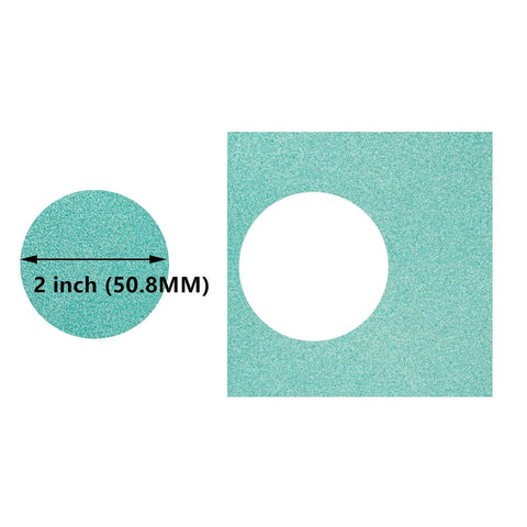 2 Inch Circle Hole Punch Cutter For Paper Circles Craft Punch 50.8Mm Round Cutter showing punched circle in teal paper