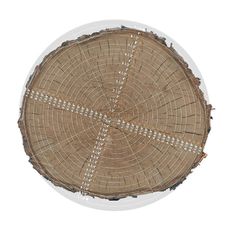 Clear Flexible Acrylic 10 Inch Round Center Finder Compass For Drawing Circles A Must Have Tool For Lathe Work And Woodturners Do It Yourself Woodworking Circle Jig White And Black Printed on a wooden surface.