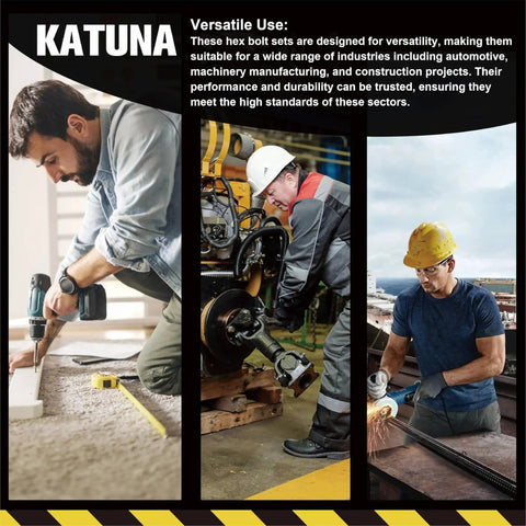 KATUNA Must Have 616 Piece Metric Bolt And Nut Set In 304 Stainless Steel For DIY Projects, ideal for construction and repair.