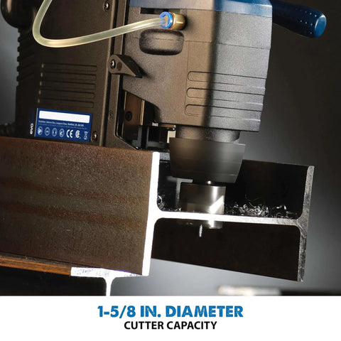 Magnetic Drilling System for Metal With One And Five Eighth Inch Diameter Capacity And Two Inch Depth 1200W Three Quarter Inch Shank