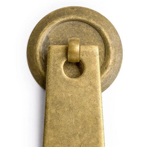 Close-up of Art Deco Leaf Brass Cabinet Pulls 2.7 Inch Set Of 2 For Furniture And Interior Design Projects with elegant leaf motif
